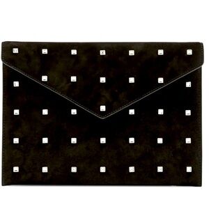 Rebeca Minkoff Leo Crystal Suede Syede Clutch Bag